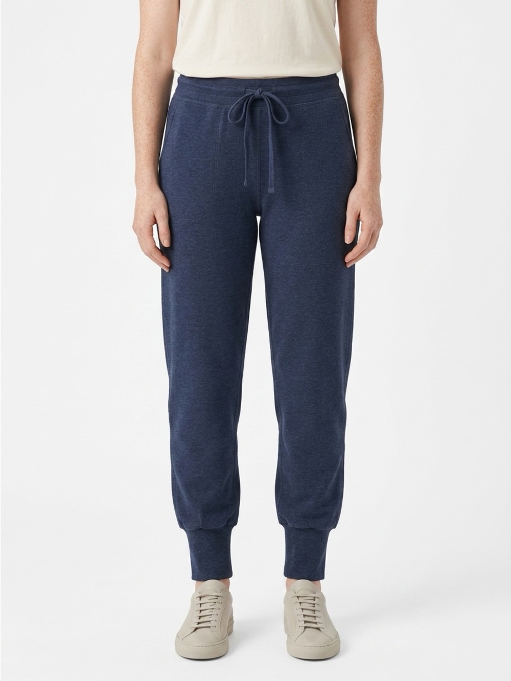 Patagonia Ahnya Joggers Patch Pocket Organic Cotton Blend Heather Navy S